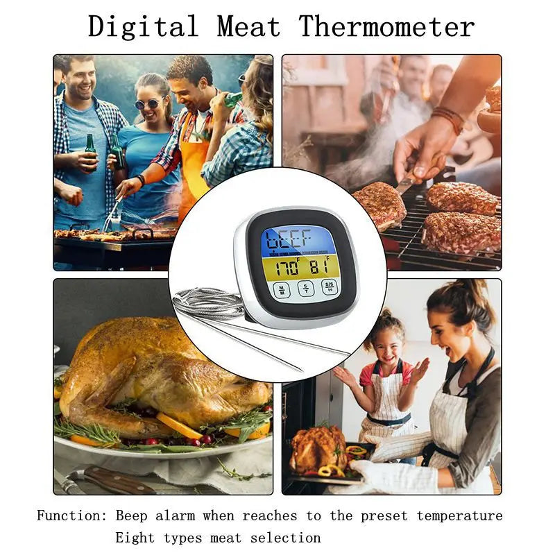 VitaHome™ TempPro Smart Touchscreen Meat Thermometer & Timer