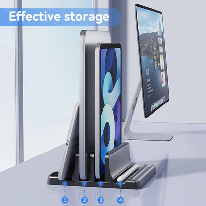VitaHome™ DeskDock Adjustable Vertical Laptop & Tablet Stand