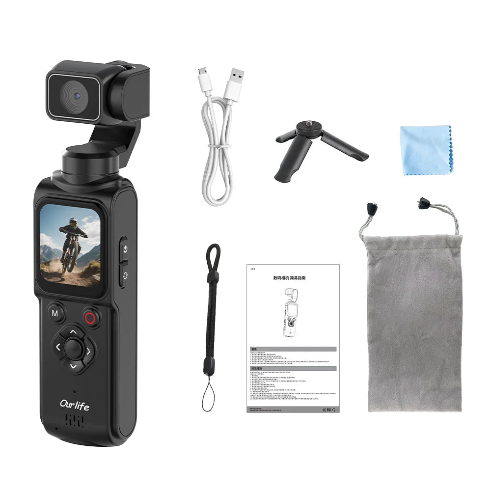 VitaHome™ ProMotion Ourlife 4K 330° Face-Tracking Gimbal Action Camera