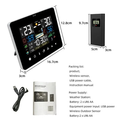 Wetterstation mit Wecker, Thermometer und Hygrometer – Ansicht 5
