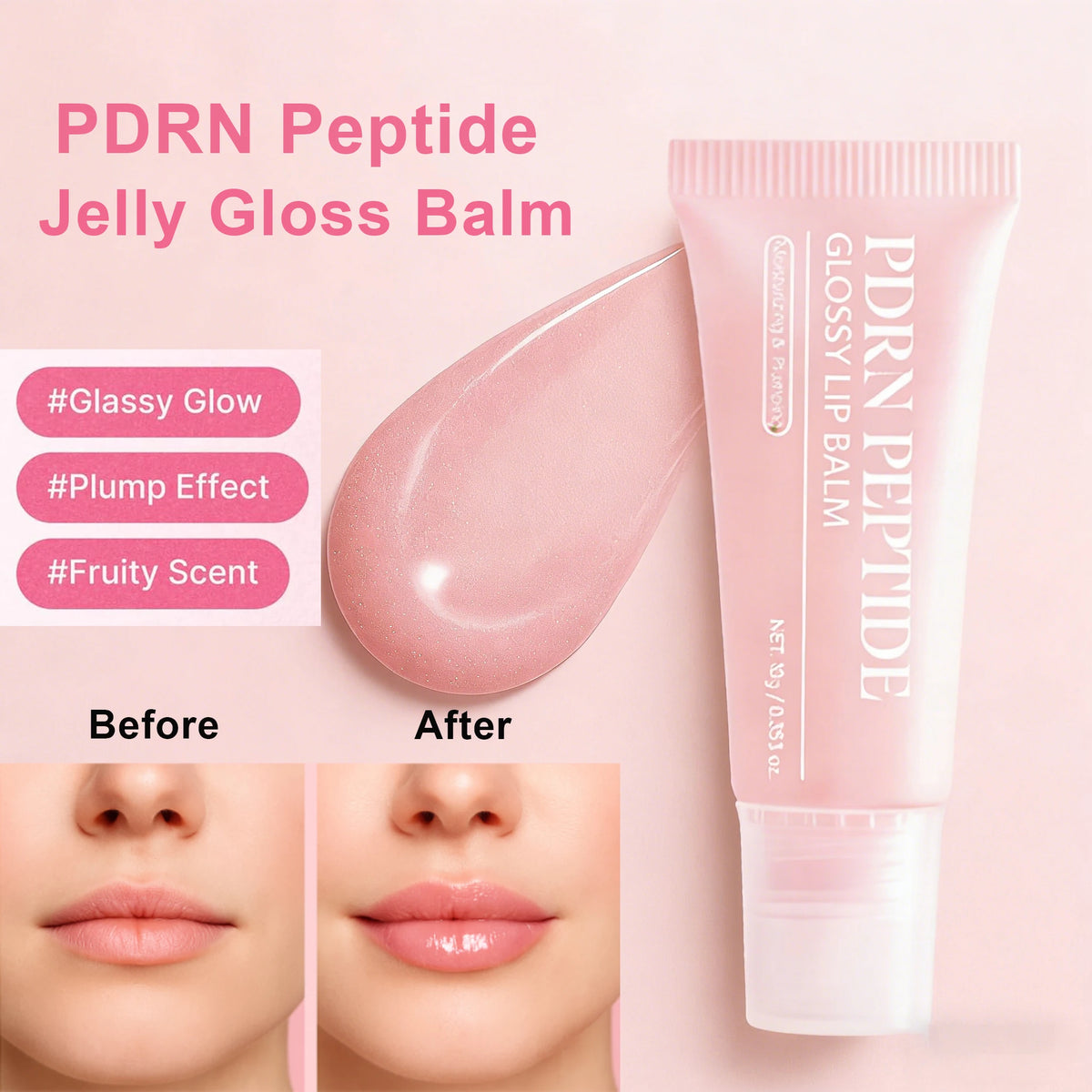 VitaCare™ PDRN Peptide Jelly Gloss Plumping Lip Balm