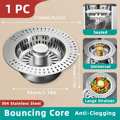 Vital™ AquaFlow 304 Stainless Steel Sink Strainer & Stopper