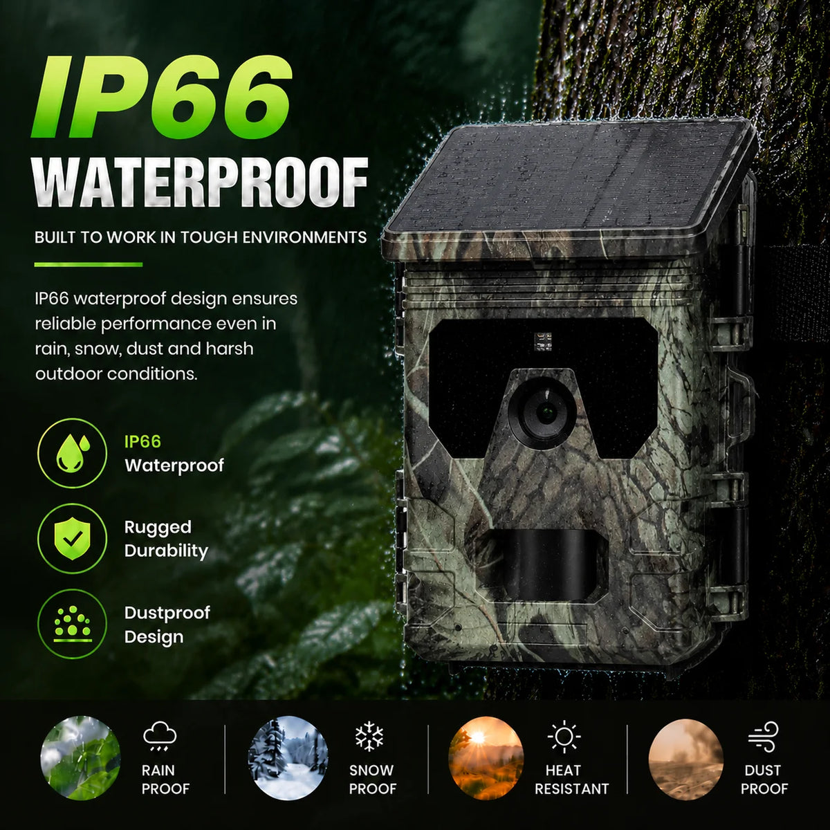 VitaHome™ ApexGuard 50MP 4K Solar Wildlife & Security Trail Camera