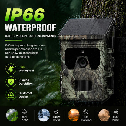 VitaHome™ ApexGuard 50MP 4K Solar Wildlife & Security Trail Camera