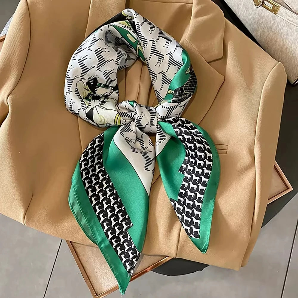 Luxury Satin Square Scarf (70x70 cm) – Versatile Fashion Accessory