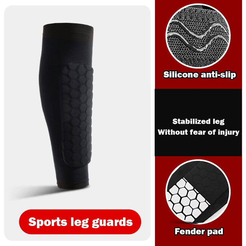 VitaCare™ StrikeGuard Pro Football Shin Guard Sleeves & Honeycomb Pads