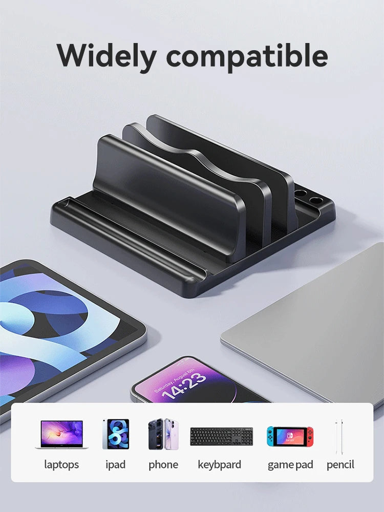 VitaHome™ DeskDock Adjustable Vertical Laptop & Tablet Stand
