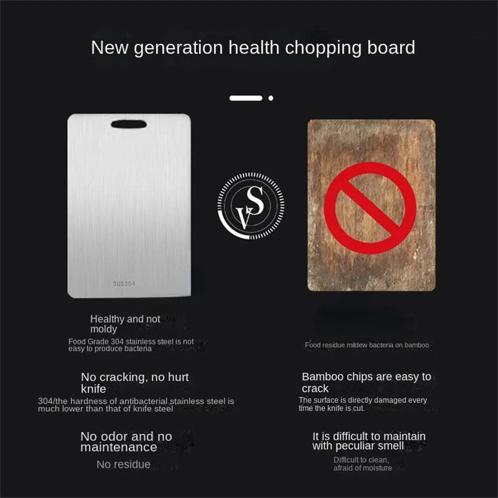 VitaHome™ ChefMaster Dual-Sided 316 Stainless Steel Chopping Board