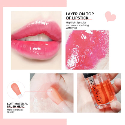 Vital™ Crystal Jelly Moisturizing Lip Oil & Plumping Gloss | Hydrating Tinted Lip Glow