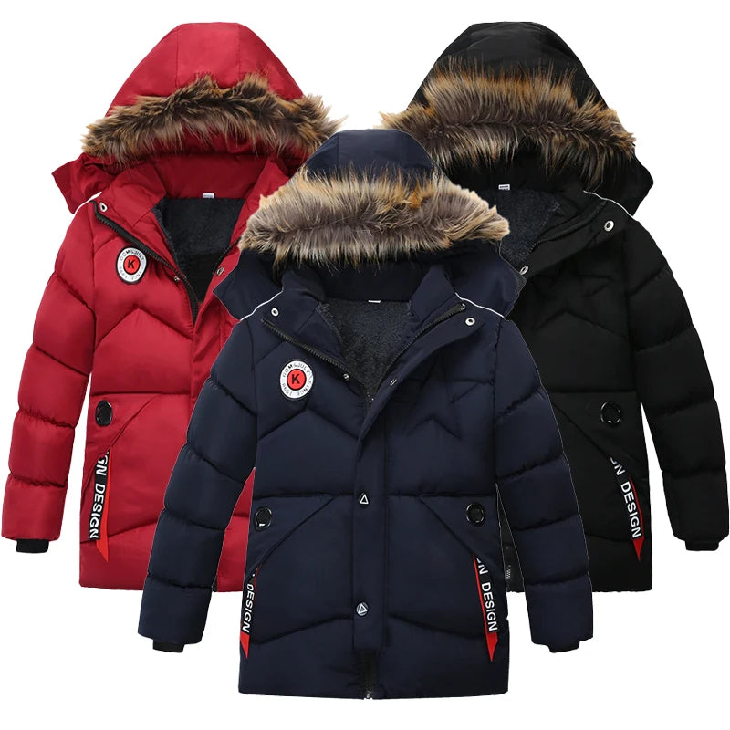 VitaCare™ LittleExplorer Warm Fur-Collar Hooded Coat