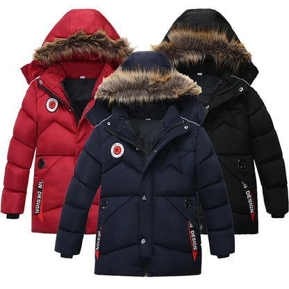 VitaCare™ LittleExplorer Warm Fur-Collar Hooded Coat
