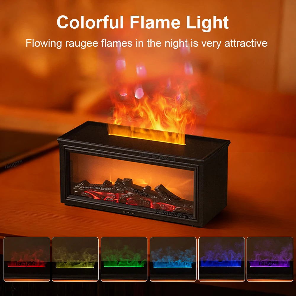 Aroma-Diffuser mit Flammeneffekt und Ultraschall USB – Ansicht 3