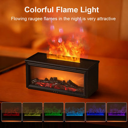 Aroma-Diffuser mit Flammeneffekt und Ultraschall USB – Ansicht 3