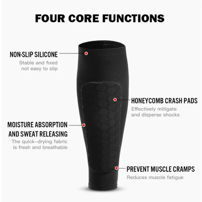 VitaCare™ StrikeGuard Pro Football Shin Guard Sleeves & Honeycomb Pads
