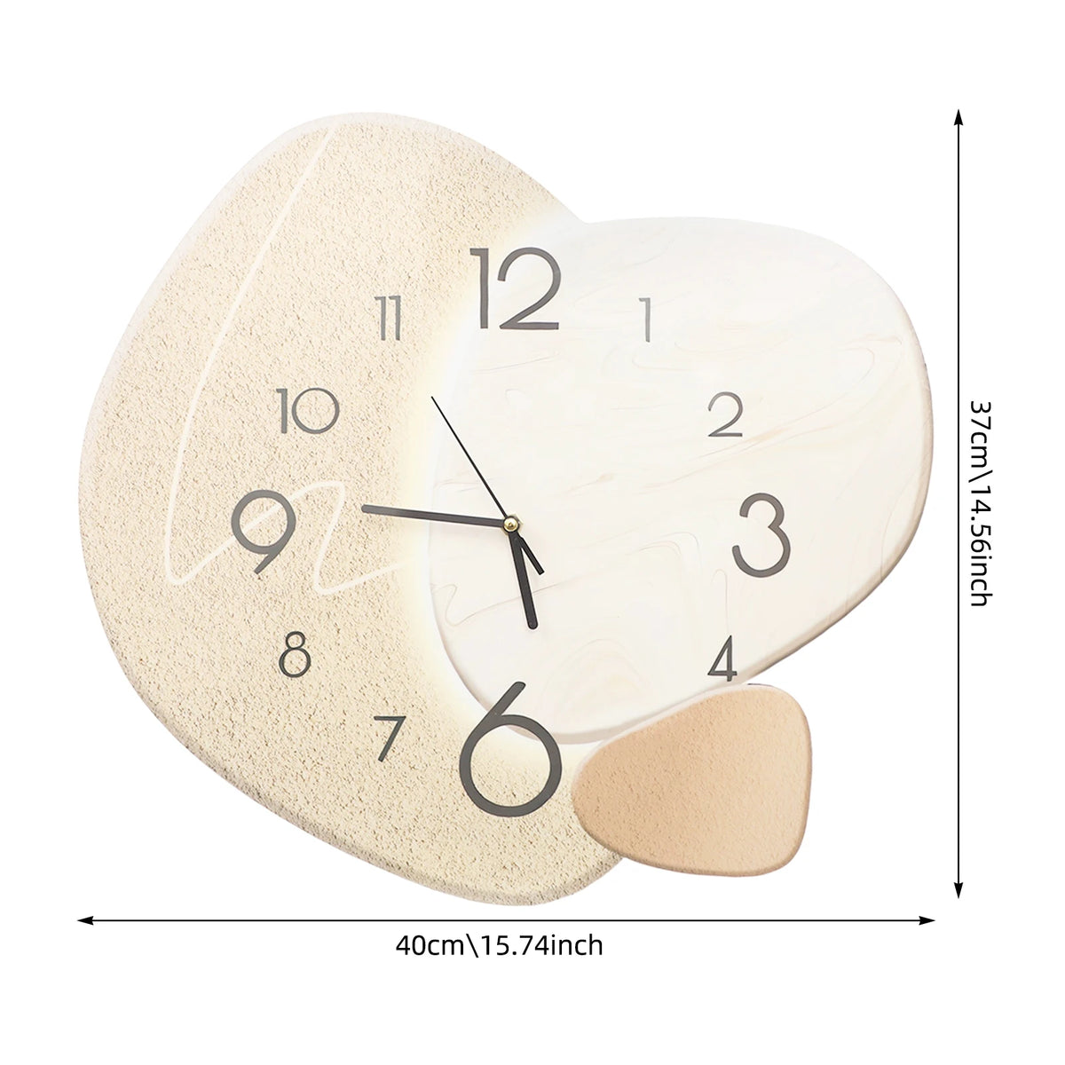 Wanduhr modern im Mid-Century-Stil mit Quarzwerk – Ansicht 7
