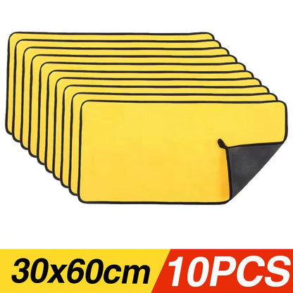 Car Wash Towels Cleaning Cloth Absorbent Dry Cloth General Purpose Microfiber Towel Thickened Yellow 30/40/60cm – Ansicht 10