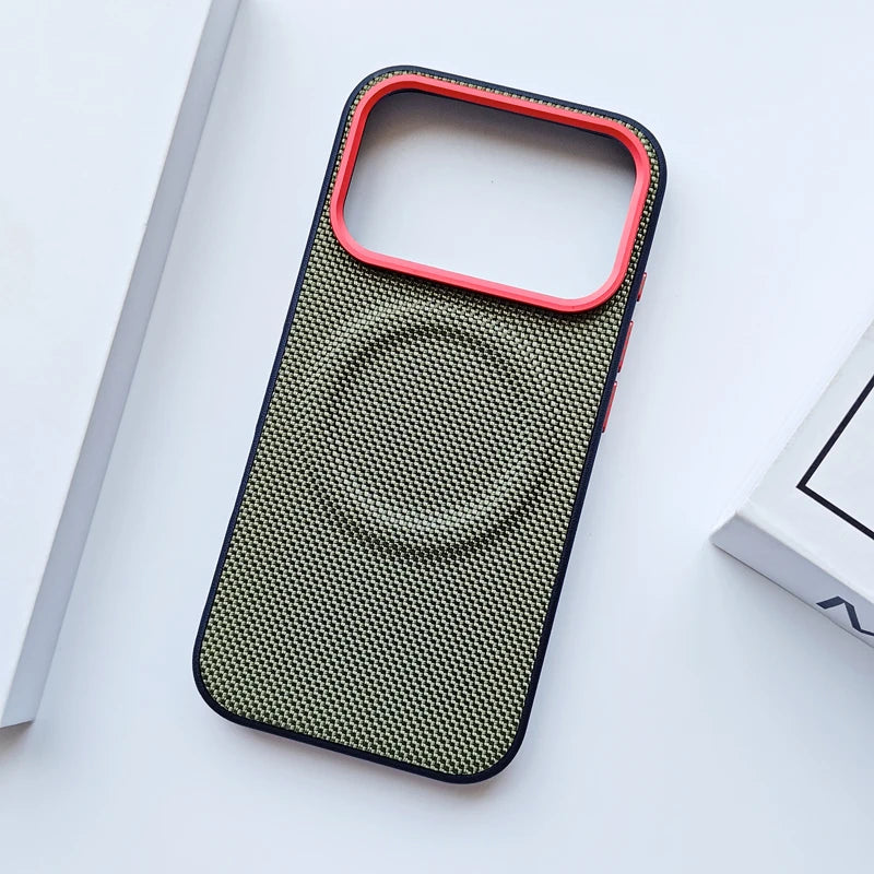 VitaPhone™ ApexLuxe Magnetic Woven Leather & TPU iPhone Case