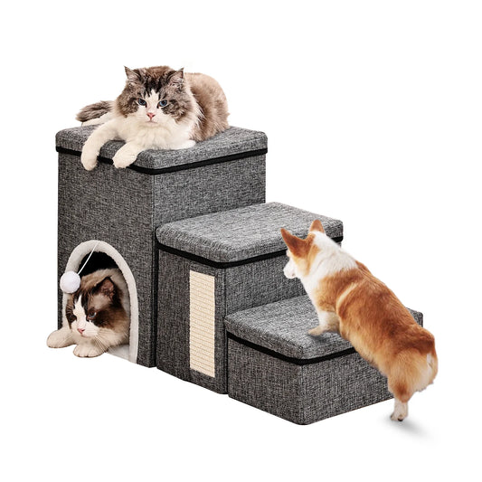 Hundetreppe 3 Stufen für Bett und Sofa faltbar