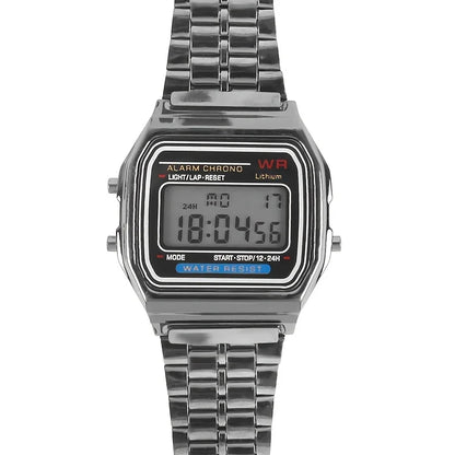 VitaHome™ RetroSteel Digital Multifunction Watch