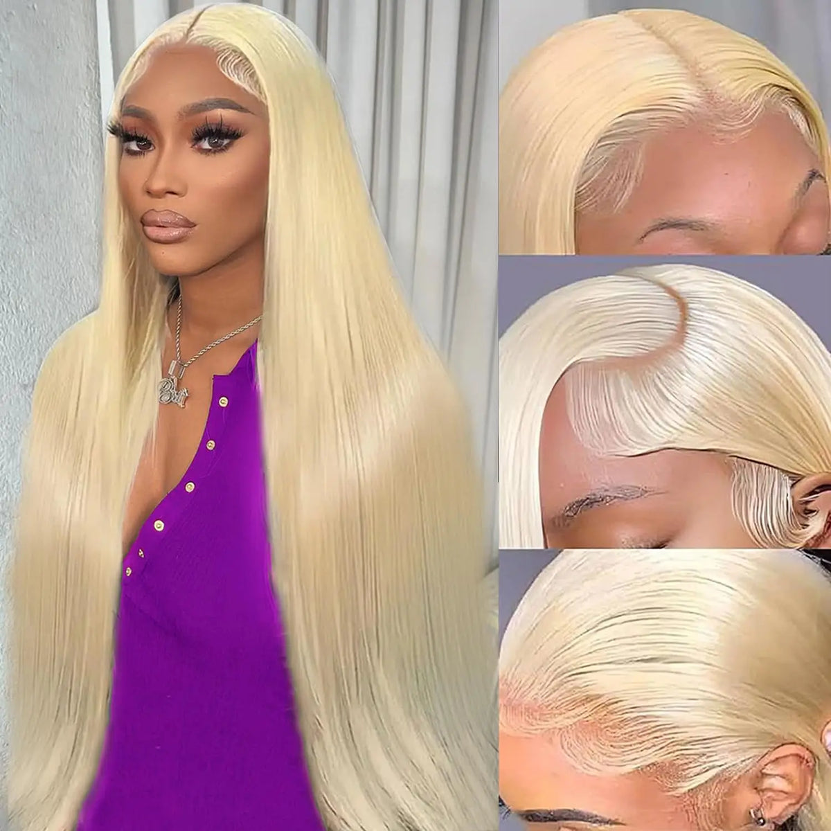 Vital™ Perücke Echthaar Blond – Ansicht 2