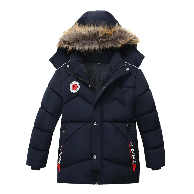 VitaCare™ LittleExplorer Warm Fur-Collar Hooded Coat
