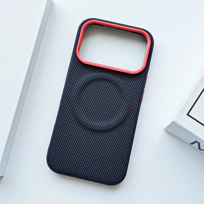 VitaPhone™ ApexLuxe Magnetic Woven Leather & TPU iPhone Case