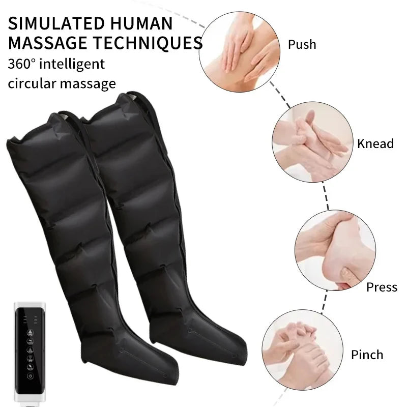 Beinmassagegerät mit Luftdruck und Knetfunktion – Ansicht 3
