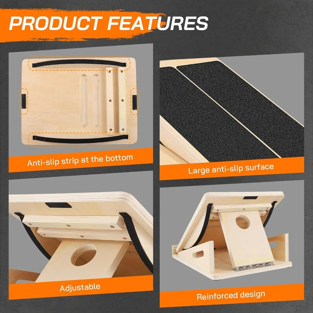 Balance-Board aus Holz 2-in-1 mit 4 Neigungsstufen – Ansicht 6