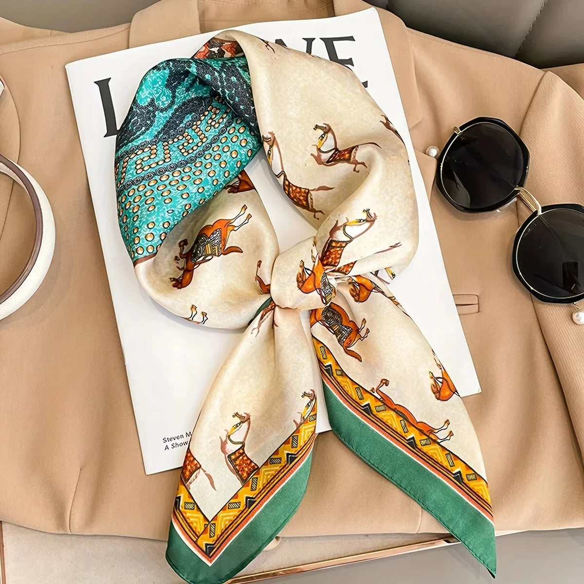Luxury Satin Square Scarf (70x70 cm) – Versatile Fashion Accessory