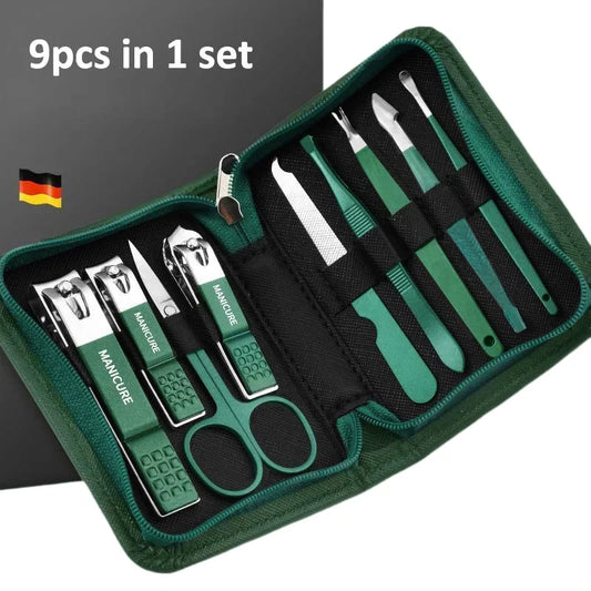 Vital™ Professional 9-Piece Stainless Steel Manicure & Pedicure Grooming Set
