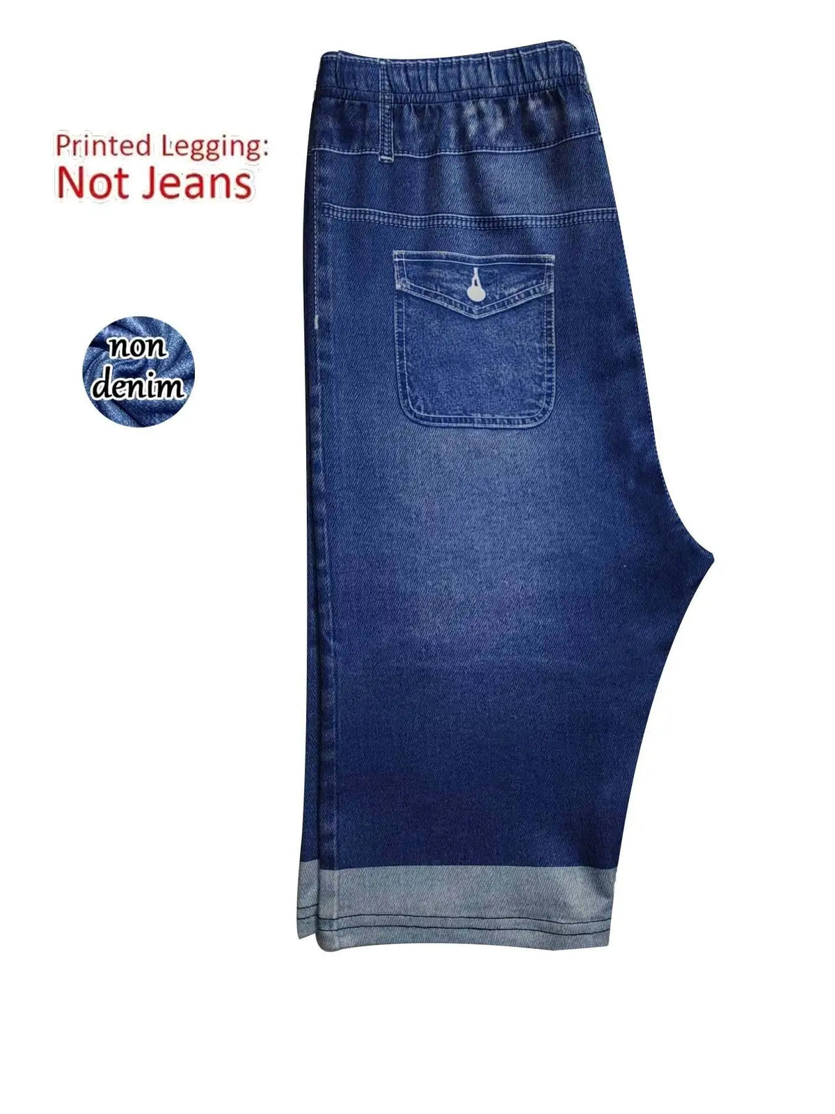 Vital™ DenimFlex High-Waist Faux Denim Capri Yoga Pants