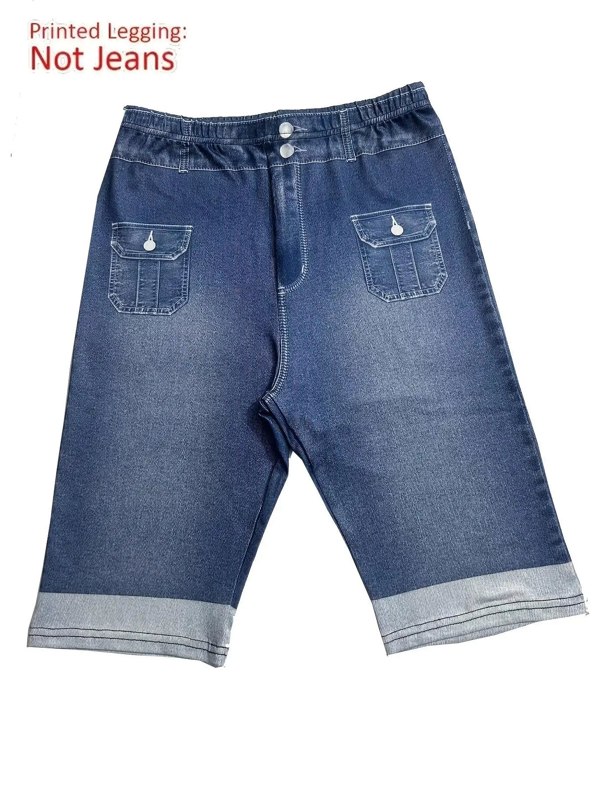 Vital™ DenimFlex High-Waist Faux Denim Capri Yoga Pants