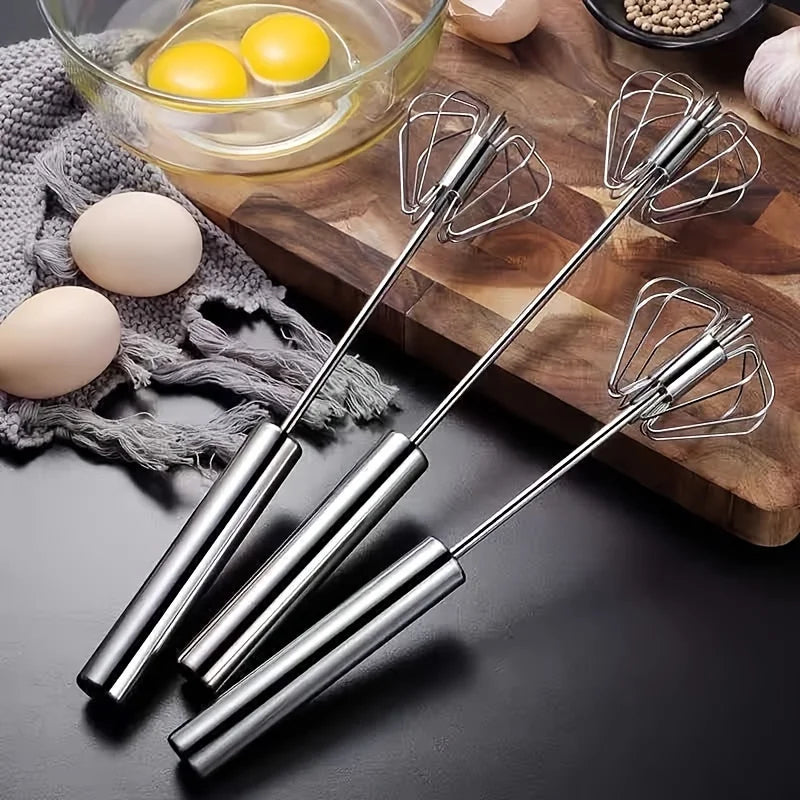 VitaHome™ WhirlWhip Semi-Automatic Stainless Steel Push Whisk