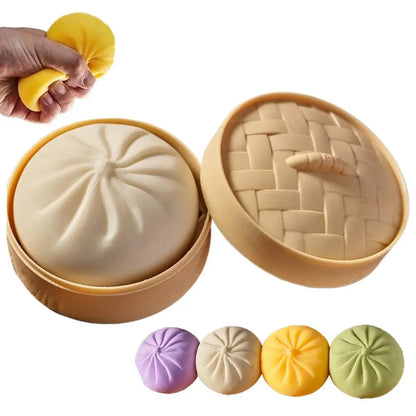 Vita Colorful Dumpling Squishy Fidget Toy with Steamer Box