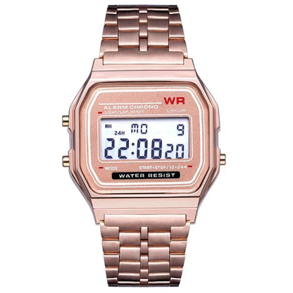 VitaHome™ RetroSteel Digital Multifunction Watch