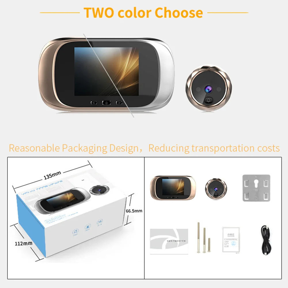 Türspion-Kamera mit 2,8-Zoll-Display und Bewegungserkennung – Ansicht 6
