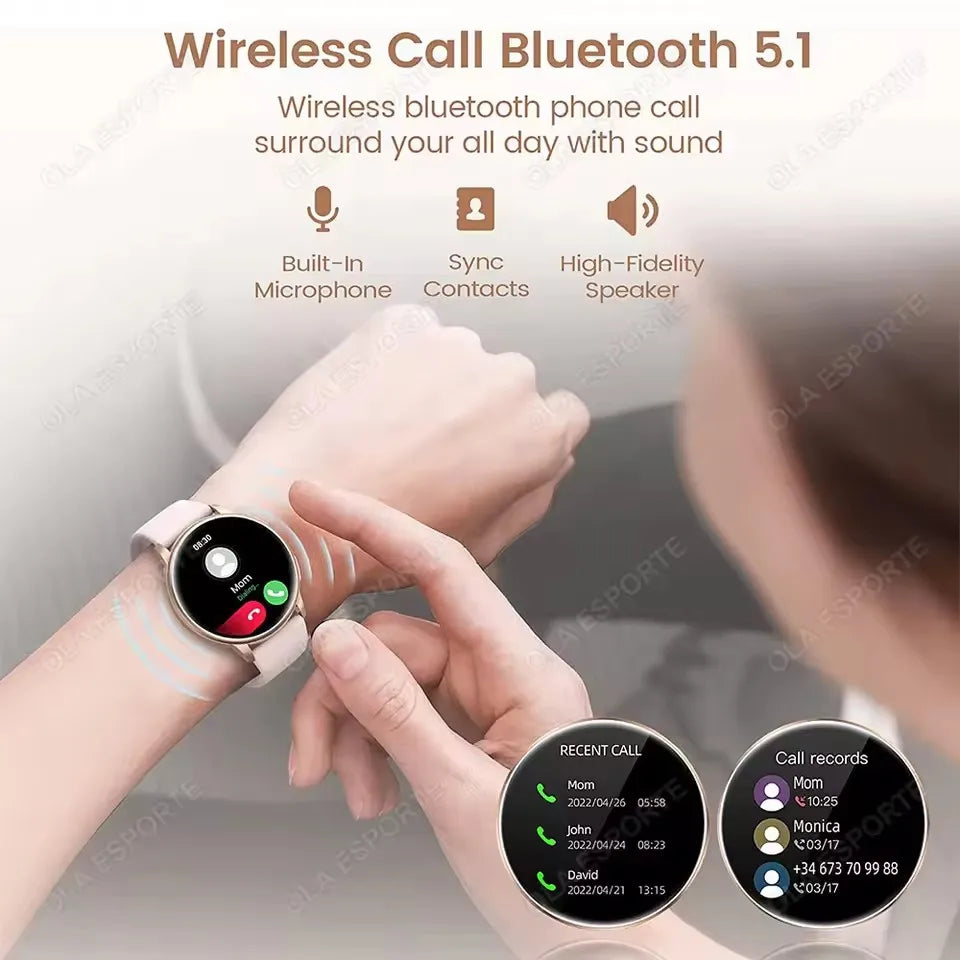 Smartwatch für Damen mit Bluetooth-Anruf wasserdicht – Ansicht 6