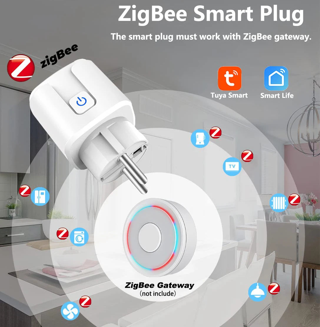 Smarte Steckdose ZigBee mit Verbrauchsmessung 16 A – Ansicht 2