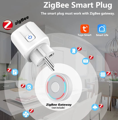 Smarte Steckdose ZigBee mit Verbrauchsmessung 16 A – Ansicht 2