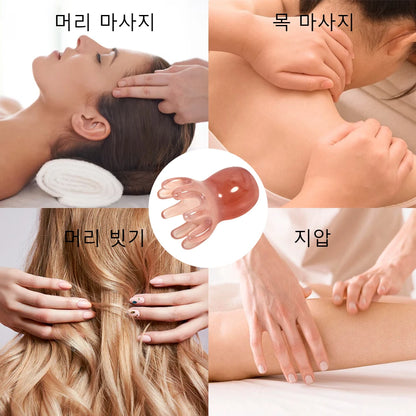 Vital™ Kopfhautmassagebürste Oktopus aus Harz – Ansicht 5