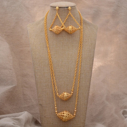 Schmuckset in Goldoptik mit Blütenmotiv – Ansicht 8