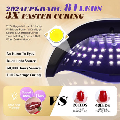 Nagellampe mit 81 LEDs, Sensor und 4 Timern – Ansicht 6