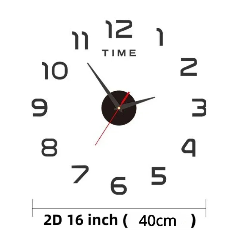 Wanduhr 3D aus Acryl mit Spiegeleffekt zum Aufkleben – Ansicht 5
