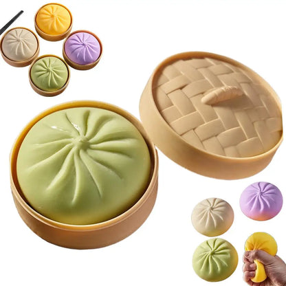 Vita Colorful Dumpling Squishy Fidget Toy with Steamer Box