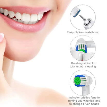 Replacement Toothbrush Heads Compatible with Oral-B (Multi-Pack)
