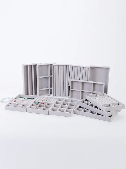 Schmuckbox aus Samt mit Schmucktablett 8-teilig