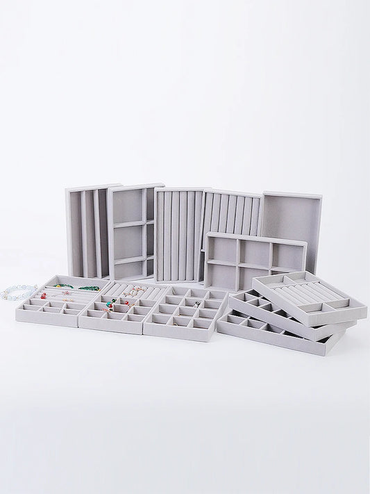 Schmuckbox aus Samt mit Schmucktablett 8-teilig