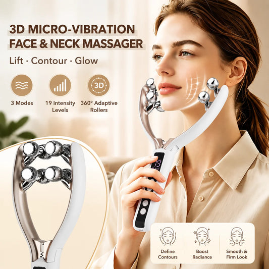 Gesichtsmassageroller mit Mikrostrom