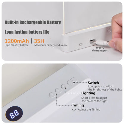 Leselampe als Flachpaneel mit USB-Anschluss – Ansicht 6