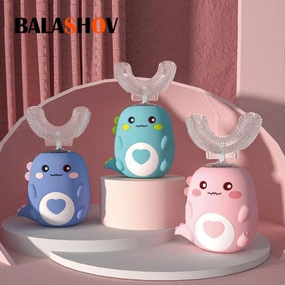 BALASHOV Kids U-Shaped Electric Silicone Sonic Toothbrush